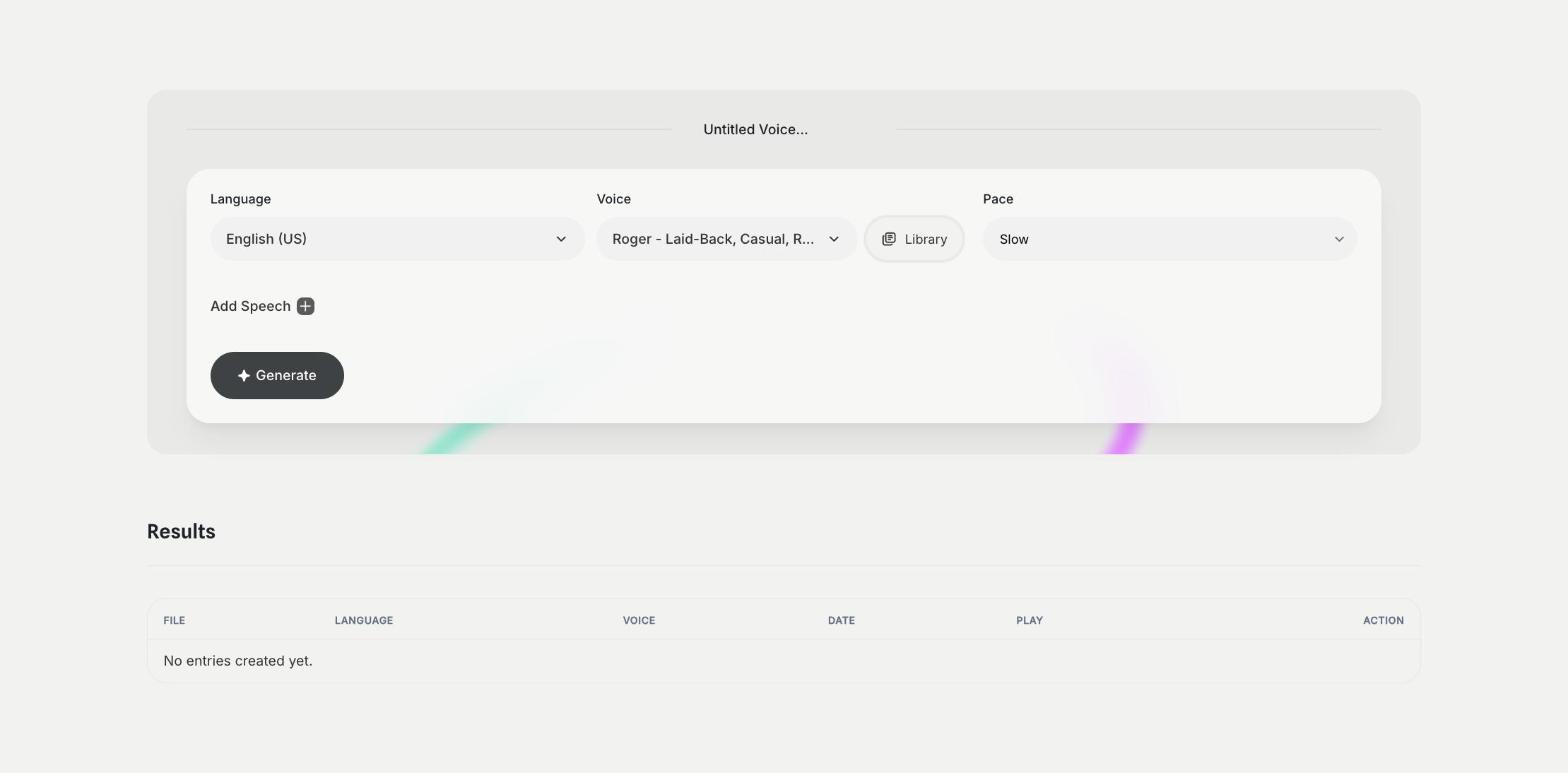 AI Voiceover template in Qyx