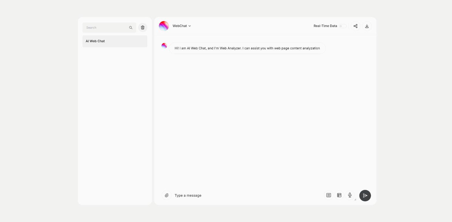 AI Web Chat template in Qyx