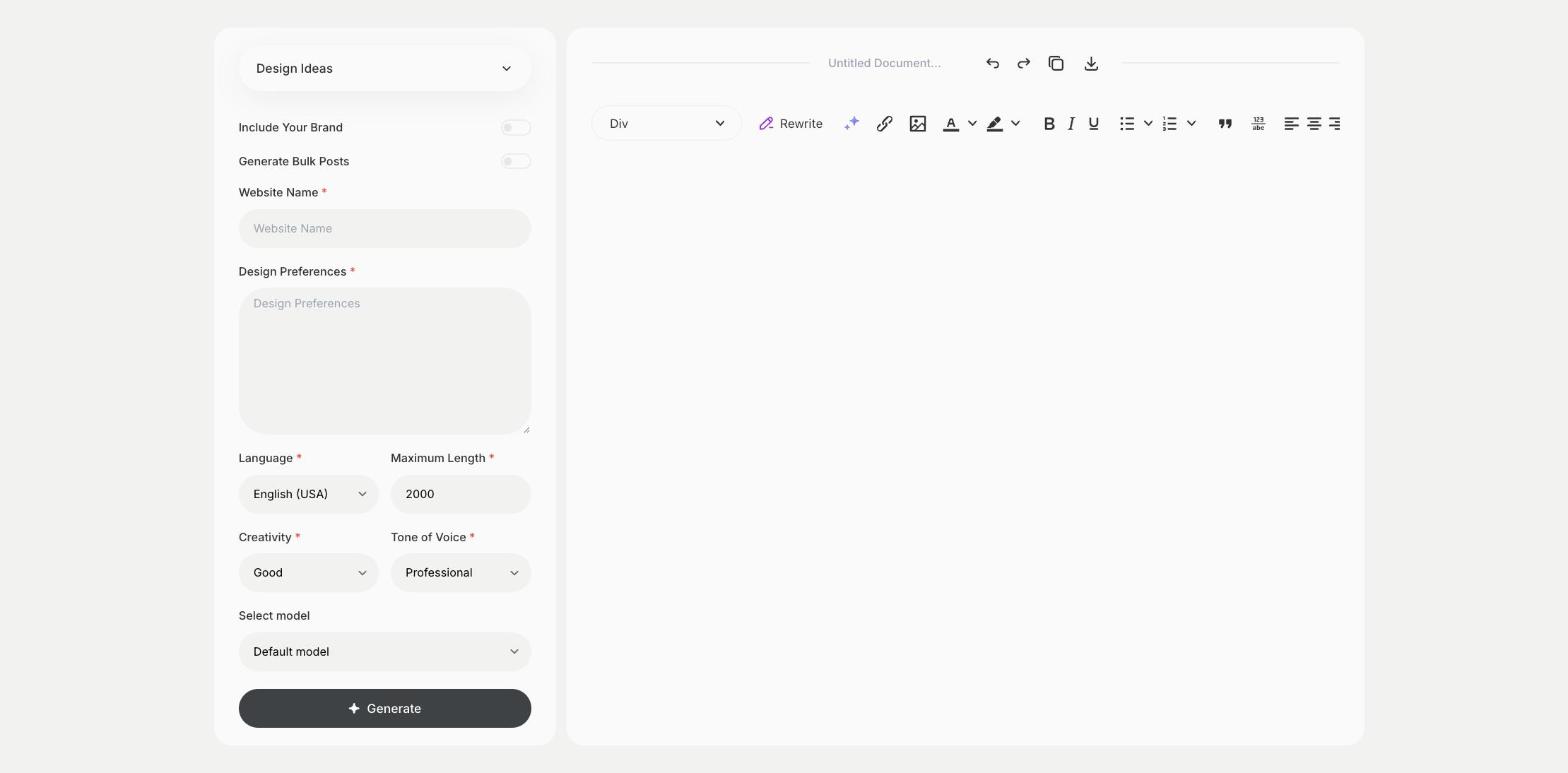 Design Ideas template in Qyx
