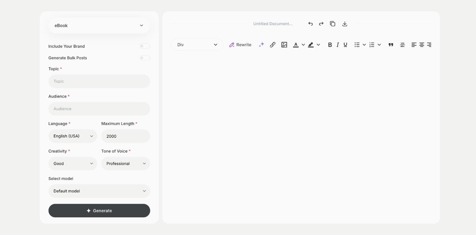 eBook template in Qyx