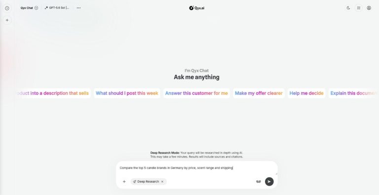 Deep Research report with sources in Qyx AI Chat Pro