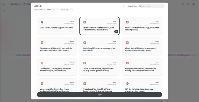 Two AI models answering the same prompt side by side in Qyx AI Chat Pro