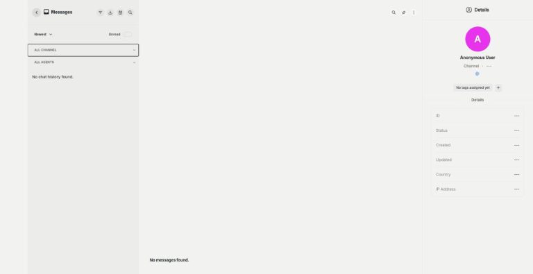 External Chatbot inbox in Qyx: conversations with channel filter, reply and notes