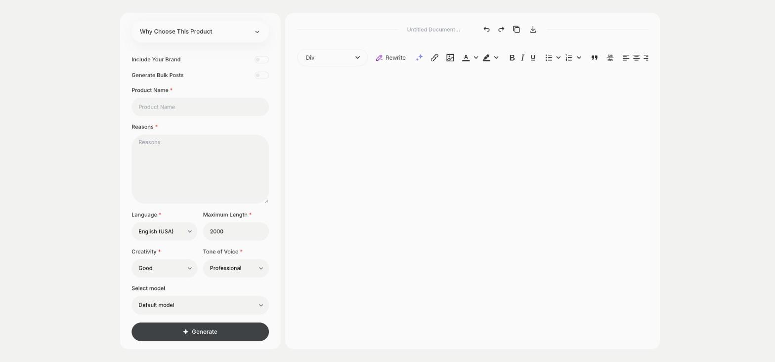 Why Choose This Product template in Qyx